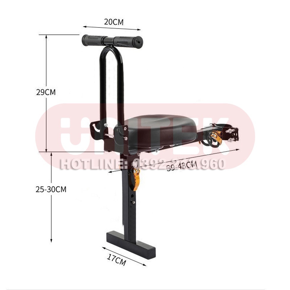 Ghế Ngồi An Toàn: Gấp Gọn Gắn Trên Xe Đạp, Xe Đạp Điện, Xe Máy Điện - Dành Cho Trẻ Em