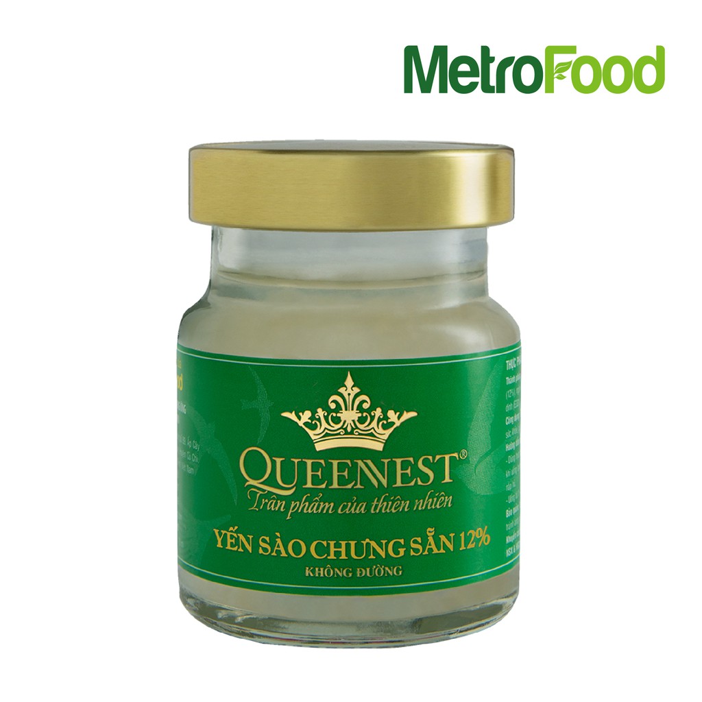 Yến sào chưng sẵn QUEENNEST 12% Không đường (Hũ 70ml)