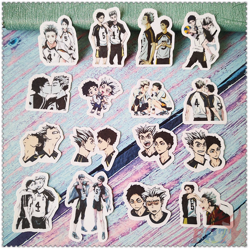 ❤ Haikyuu!! Q-3 Nhãn Dán Thủ Công Mini Kotaru Bokuto & Akaashi Keiji Mini Cho Khách ❤ Bộ 40 Miếng Sticker Dán Trang Trí Album