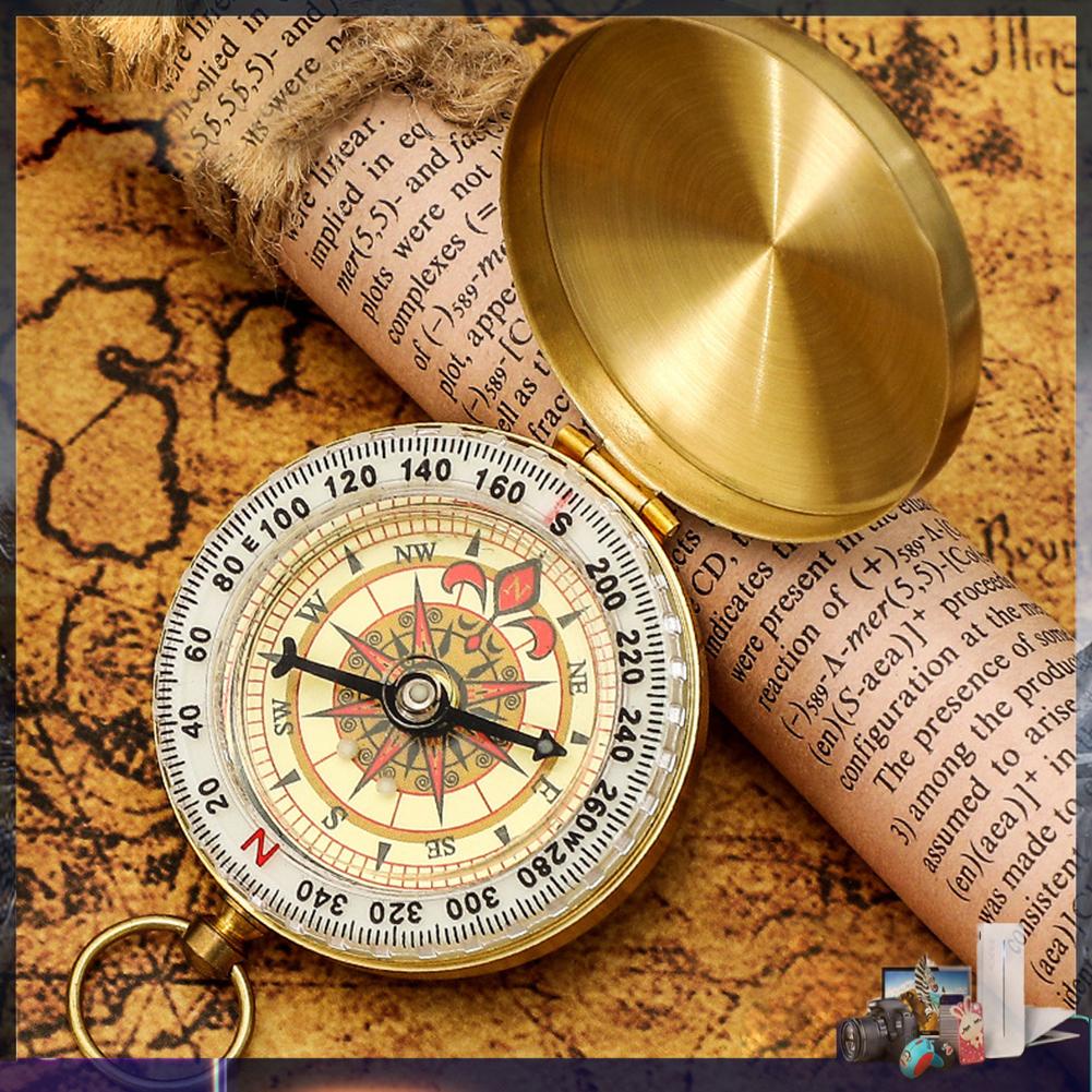 La bàn mini phát sáng chất liệu đồng cao cấp