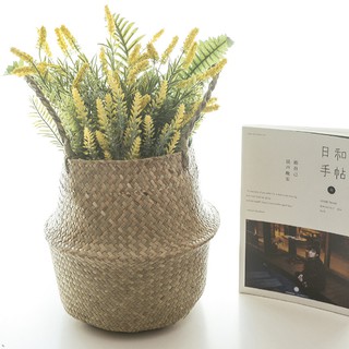 Giỏ cói cao cấp trồng cây (full size) Lan Decor