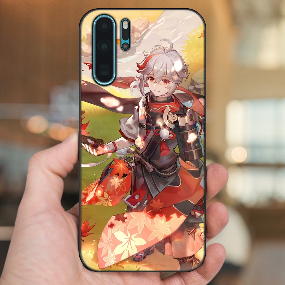 Ốp lưng Huawei P30 Pro viền đen in hình Kazuha Genshin Impact