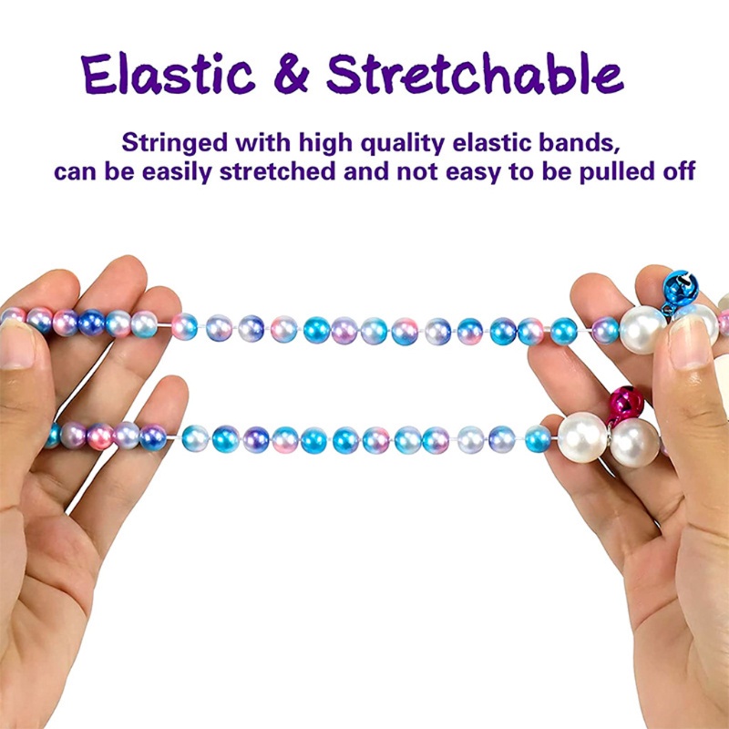 Bộ Trang Sức 5 Món Ngọc Trai Gồm Vòng cổ / Vòng Tay / Nhẫn / Khuyên Tai Hình Đuôi Cá Màu Tím