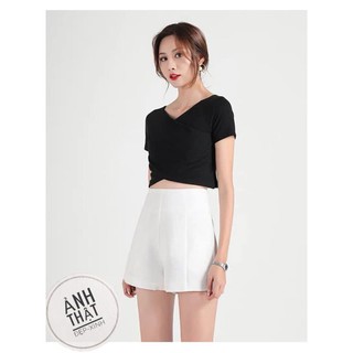 Quần short khoá Chìm cạp cao