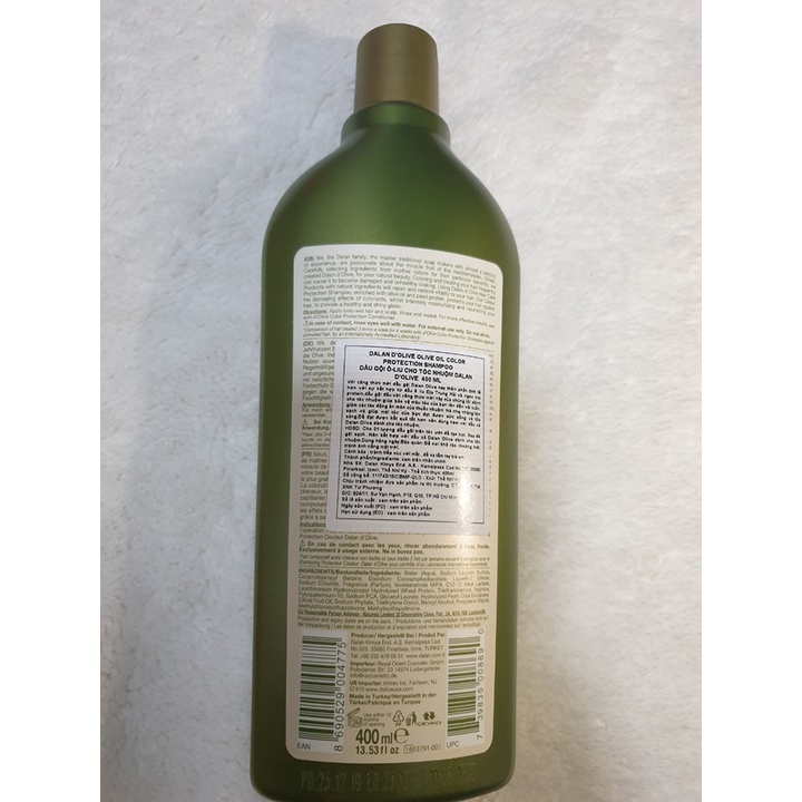 Dầu Gội Olive Cho Tóc Nhuộm Dalan D'olive Nourishing Shampoo Color Protection 400ml