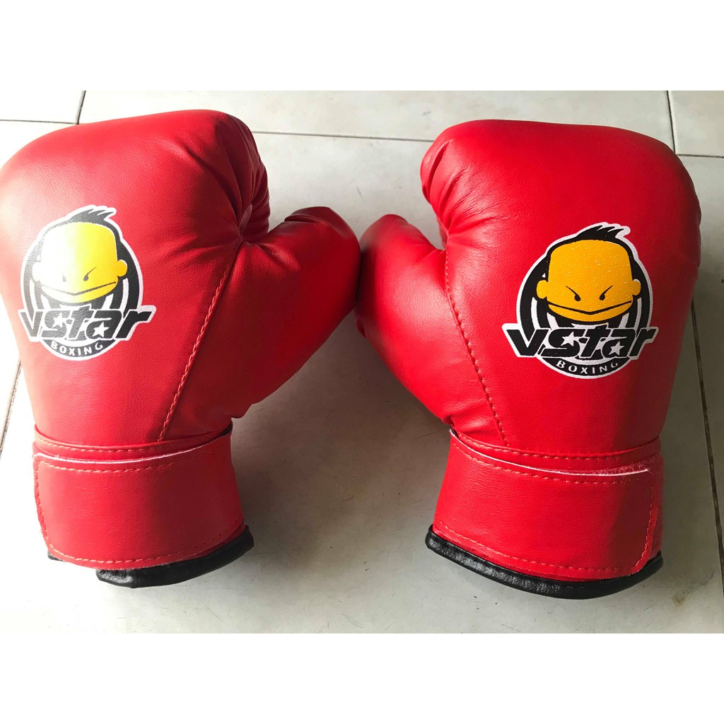 Găng tay đấm bốc boxing trẻ em giá rẻ Vstar - Đỏ