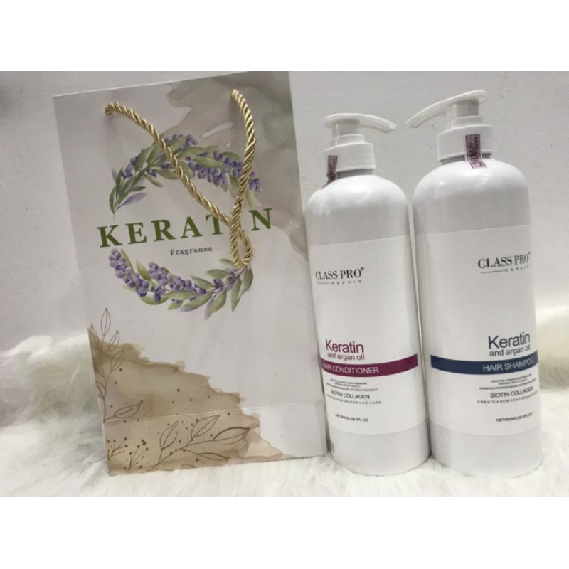 Cặp Dầu Gội Xả Class Pro Keratin Chuyên Phục Hồi Mềm Mượt 800ml x 2 | BigBuy360 - bigbuy360.vn