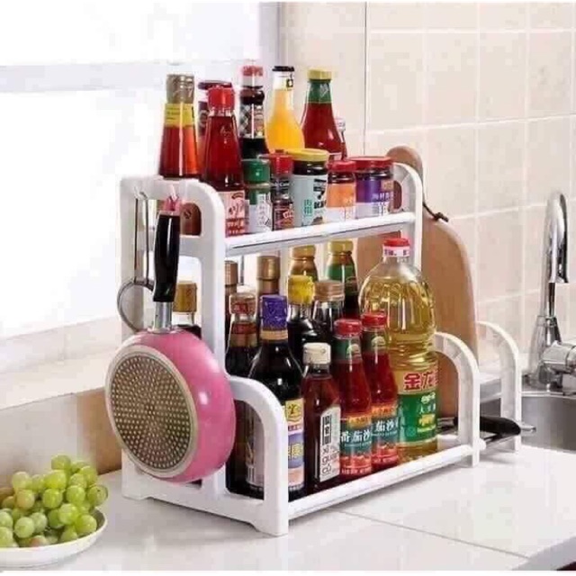 Kệ gia vị kèm giá để thớt