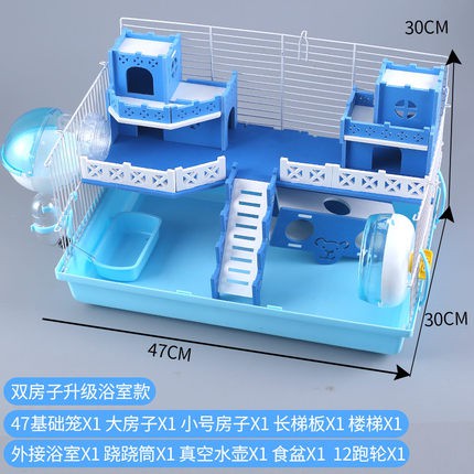 Lồng biệt thự cao cấp 47x30x30 full phụ kiện như ảnh