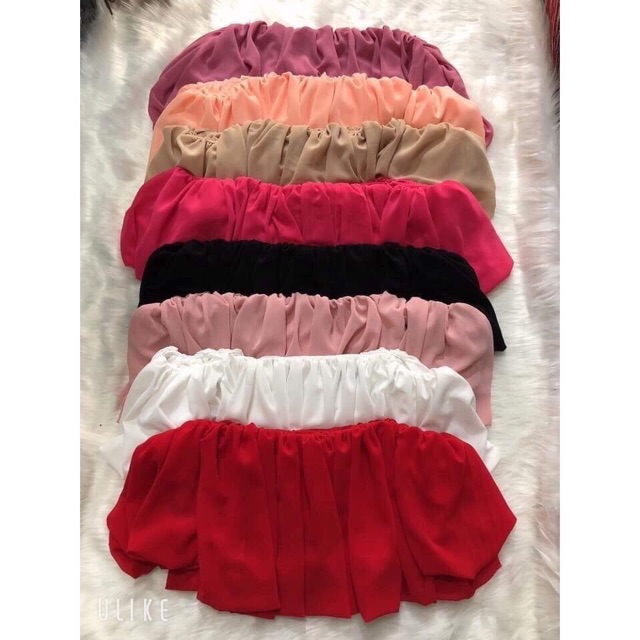 FREESHIP🪴 Áo bẹt vai croptop bí phồng🌱🌱🌱ch