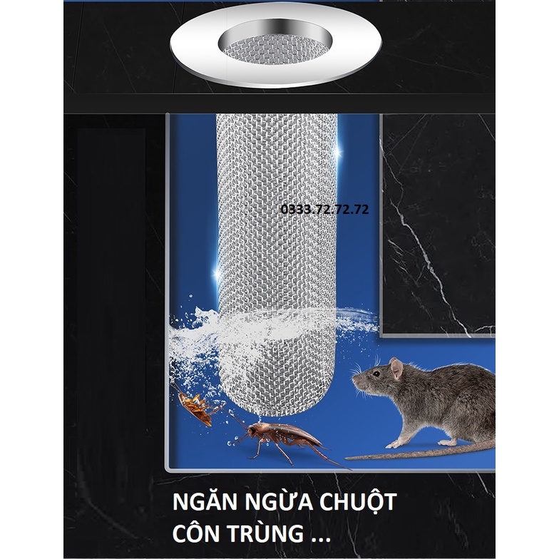 Lưới lọc rác inox, phễu lọc rác thoát sàn nhà tắm cho bồn rửa bếp, bồn rửa mặt tiện lợi Inox 304 không gỉ