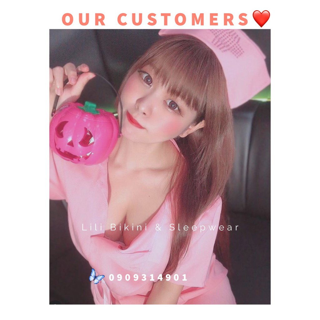 (Có sẵn, xem hình khách) Cosplay nữ y tá sexy gợi cảm đêm Halloween, Giáng Sinh, đi tiệc lễ hội