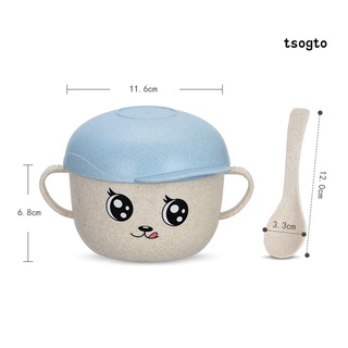 Set 2 Bát Ăn 450ml Thông Minh Bằng Lúa Mạch An Toàn Cho Bé