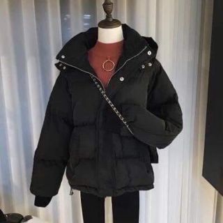 Áo khoác phao béo 3 lớp có mũ