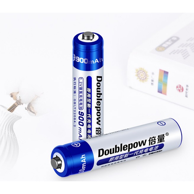 Bộ 4 Viên Pin Đũa Sạc AAA Dung Lượng 900 mAh Doublepow Dùng Cho Remote, Điều Khiển TiVi, Điều Hòa, Quạt, Chuột Máy Tính