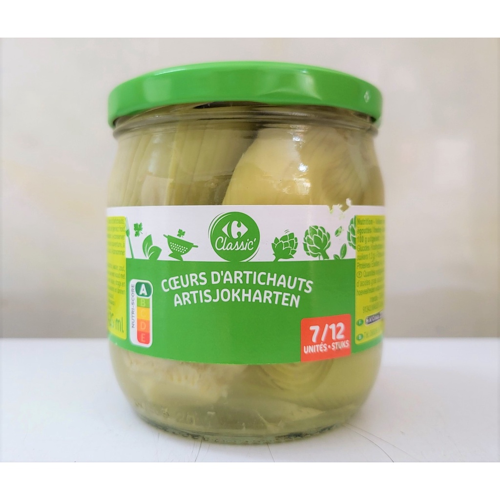 [Lọ 425ml] LÕI HOA ATISO NGÂM NƯỚC MUỐI Classic [Peru] CARREFOUR Artichoke Core In Brine (atp)
