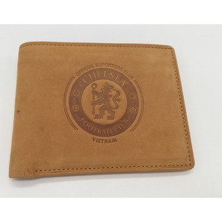 Bóp ví da thật màu nâu bof logo chelsea cực chất