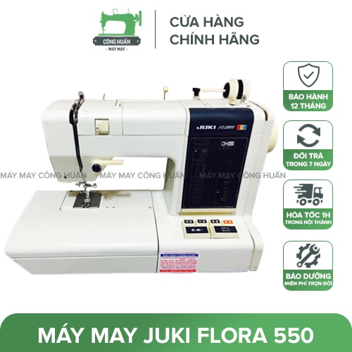 Máy May, Máy Khâu Mini Gia Đình Juki Flora 550 - Tặng Bộ Đổi Nguồn 110V