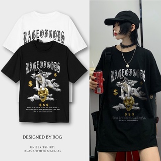 Áo thun tay lỡ local brand rog money