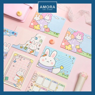 Giấy ghi chú, giấy note cao cấp Nhật Bản - 1 SET 30 tờ - nhiều màu, nhiều mẫu siêu cute - Amora UNI