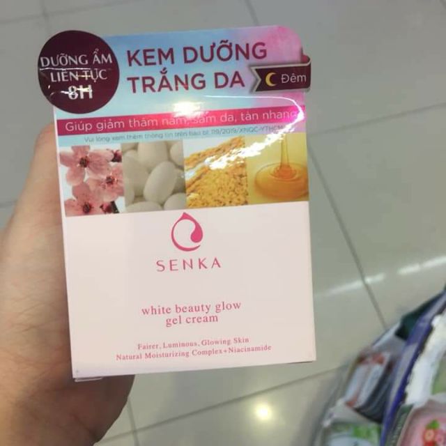 Kem dưỡng trắng da ban đêm Senka White Beauty  Glow Gel Cream ( 50g)