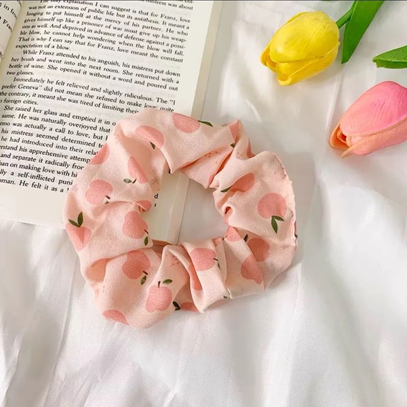 Dây cột tóc vải Scrunchies họa tiết vintage Hàn Quốc loại đẹp Tucanvas TCV38