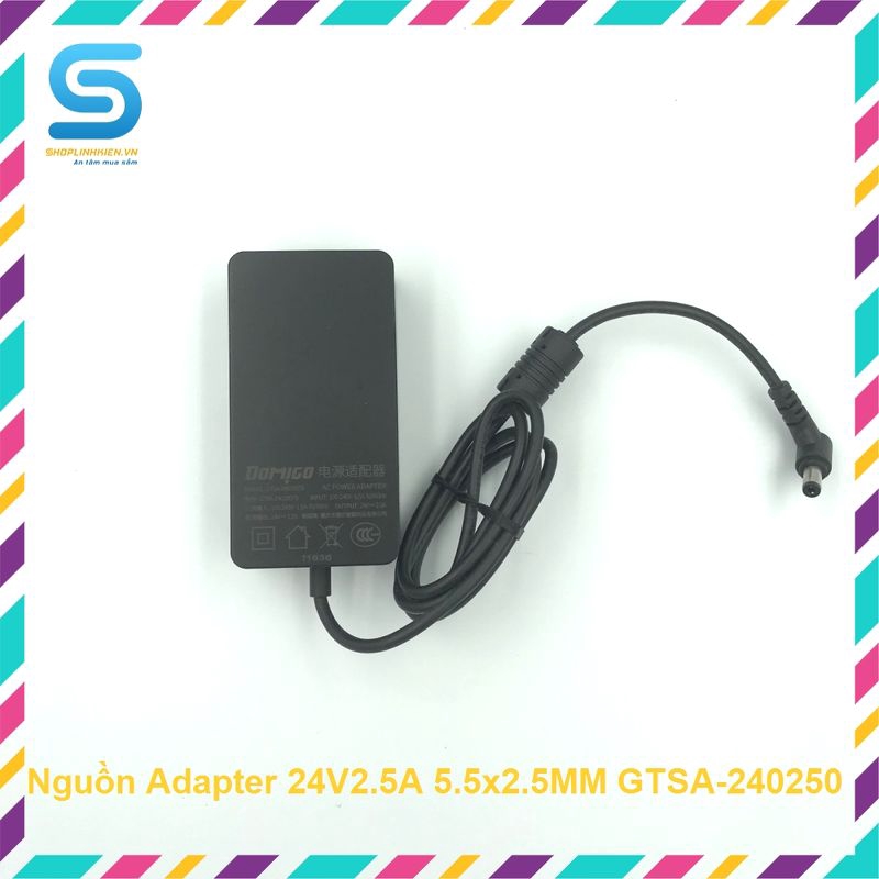 Nguồn Adapter 24V2.5A 5.5x2.1MM DOMIGO GTSA-240250 24V2A 24V3A dùng cho máy in Bill,máy tính tiền,máy in mã vạch,hàng z