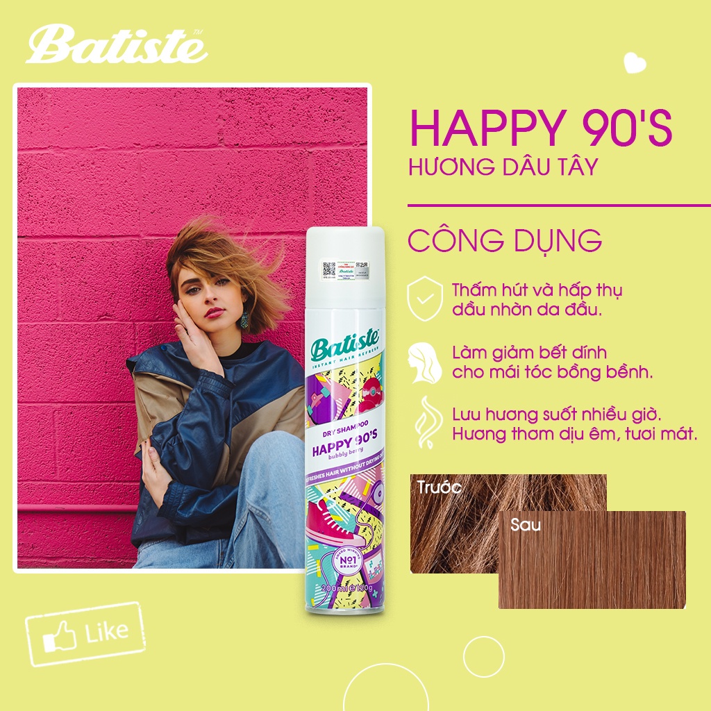 Dầu gội khô Batiste Dry Shampoo 50ml/ 200ml