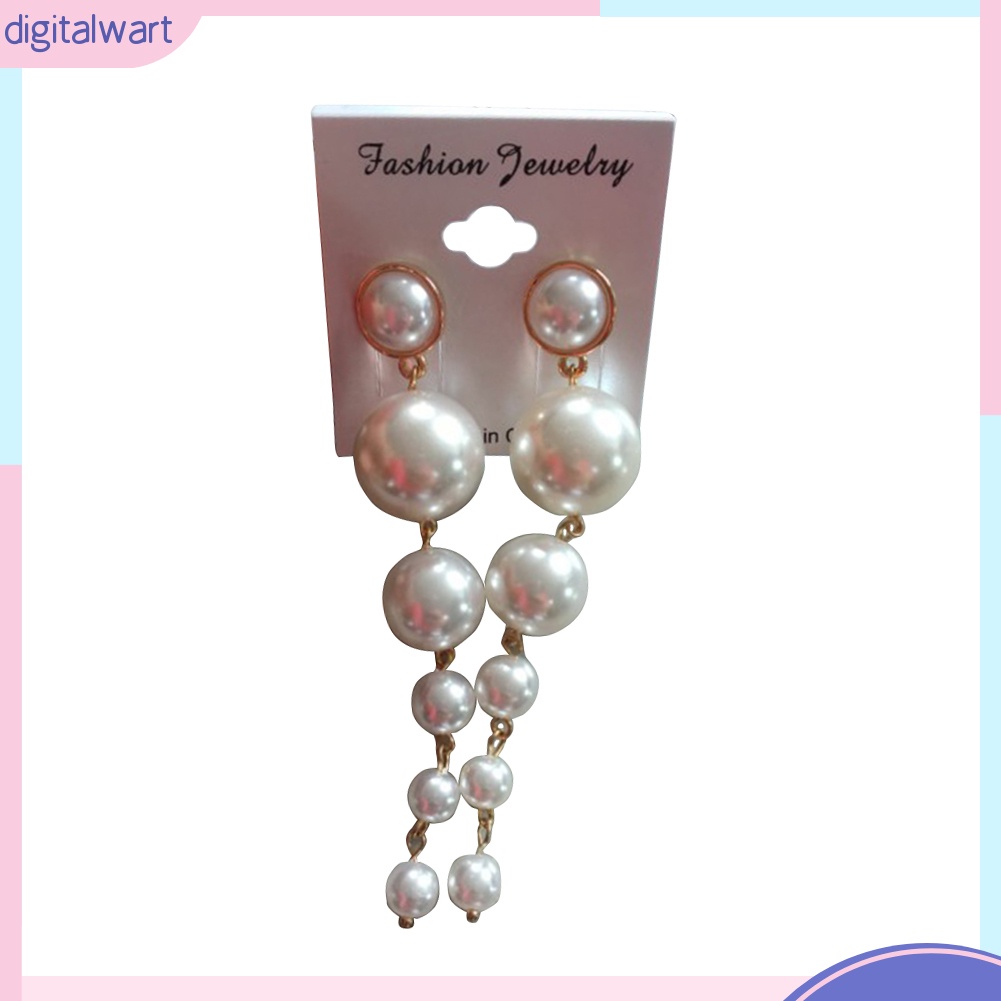 Khuyên Tai Dài Đính Ngọc Trai Nhân Tạo Thời Trang