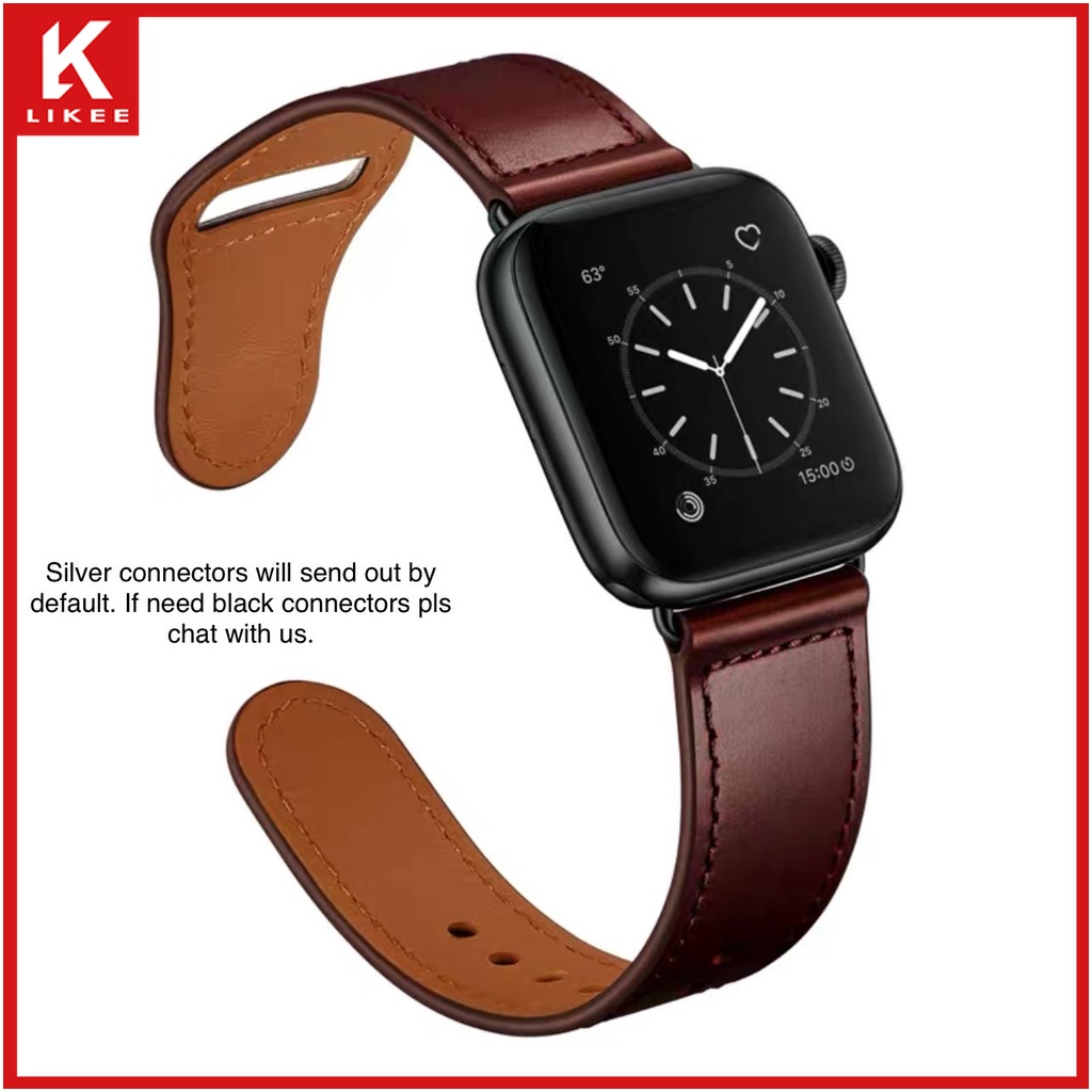 Dây Đeo Da Thay Thế Cho Đồng Hồ Thông Minh Apple Watch Series 7/6/SE/5/4/3/2/1. 45mm 41mm ;44mm 42mm, 40mm 38mm