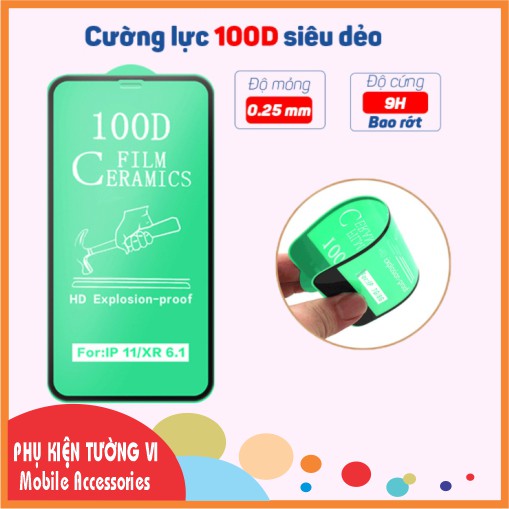 Cường lực dẻo chống vỡ, chống mẻ cạnh cho iPhone từ 6 tới 12 Pro Max