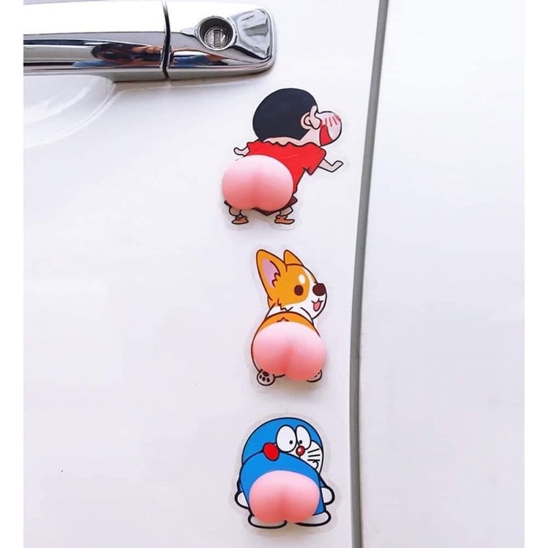 Set 2 miếng dán silicon hoạt hình chống va đập
