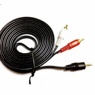 Cáp AV jack 3.5mm ra 2 đầu hoa sen kết nối điện thoại, máy tính với hệ thống âm thanh (loa, âm ly)