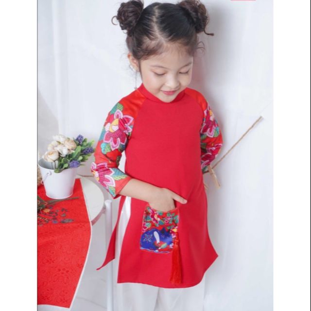 Freeship 99k TQ_Áo dài cho bé