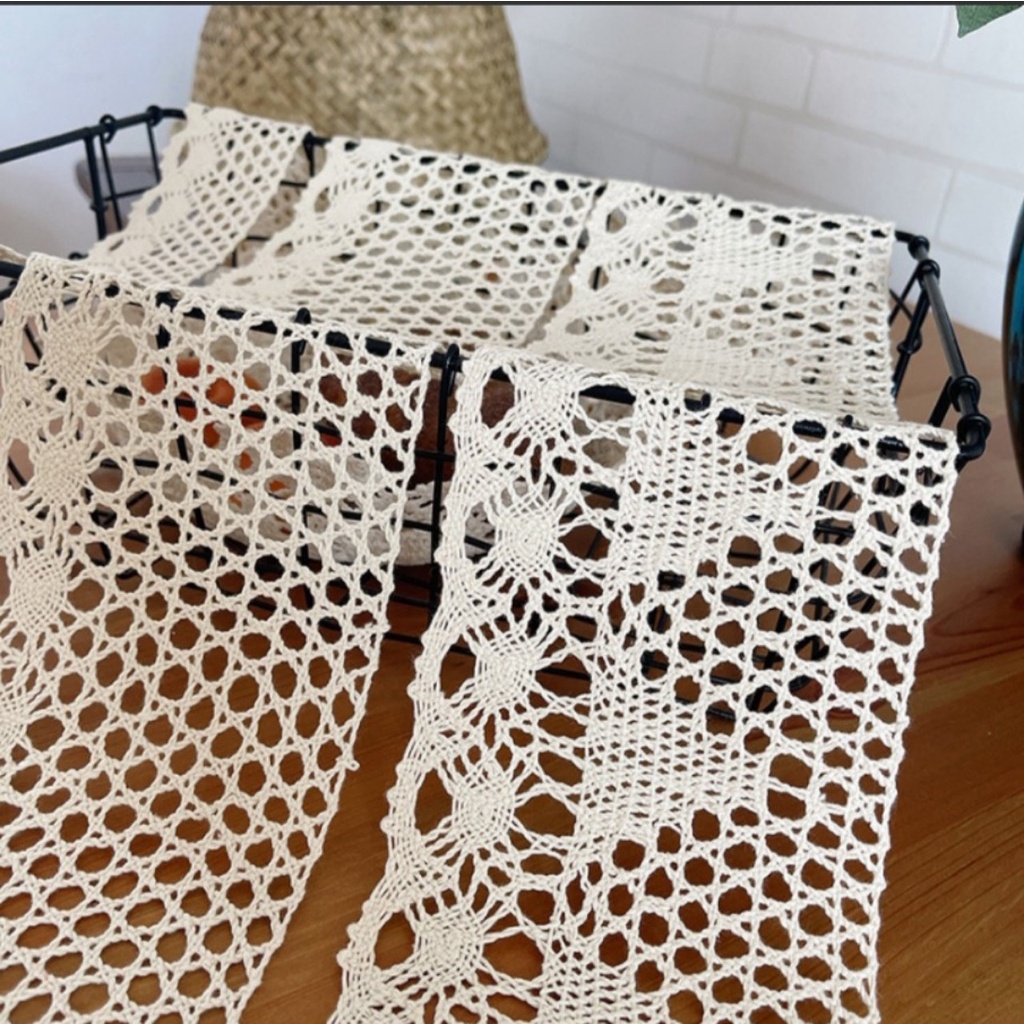 8 mẫu ren cotton ren trang trí ren sợi vintage