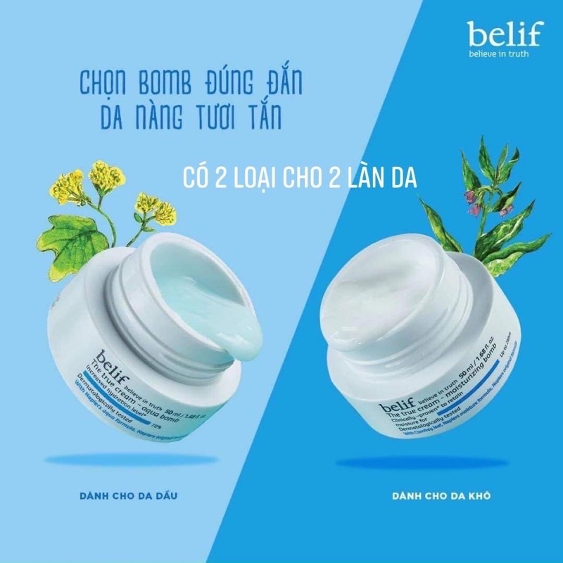 75ml / Kem dưỡng ẩm Belif Aqua Bomb - Moisturizing Bomb