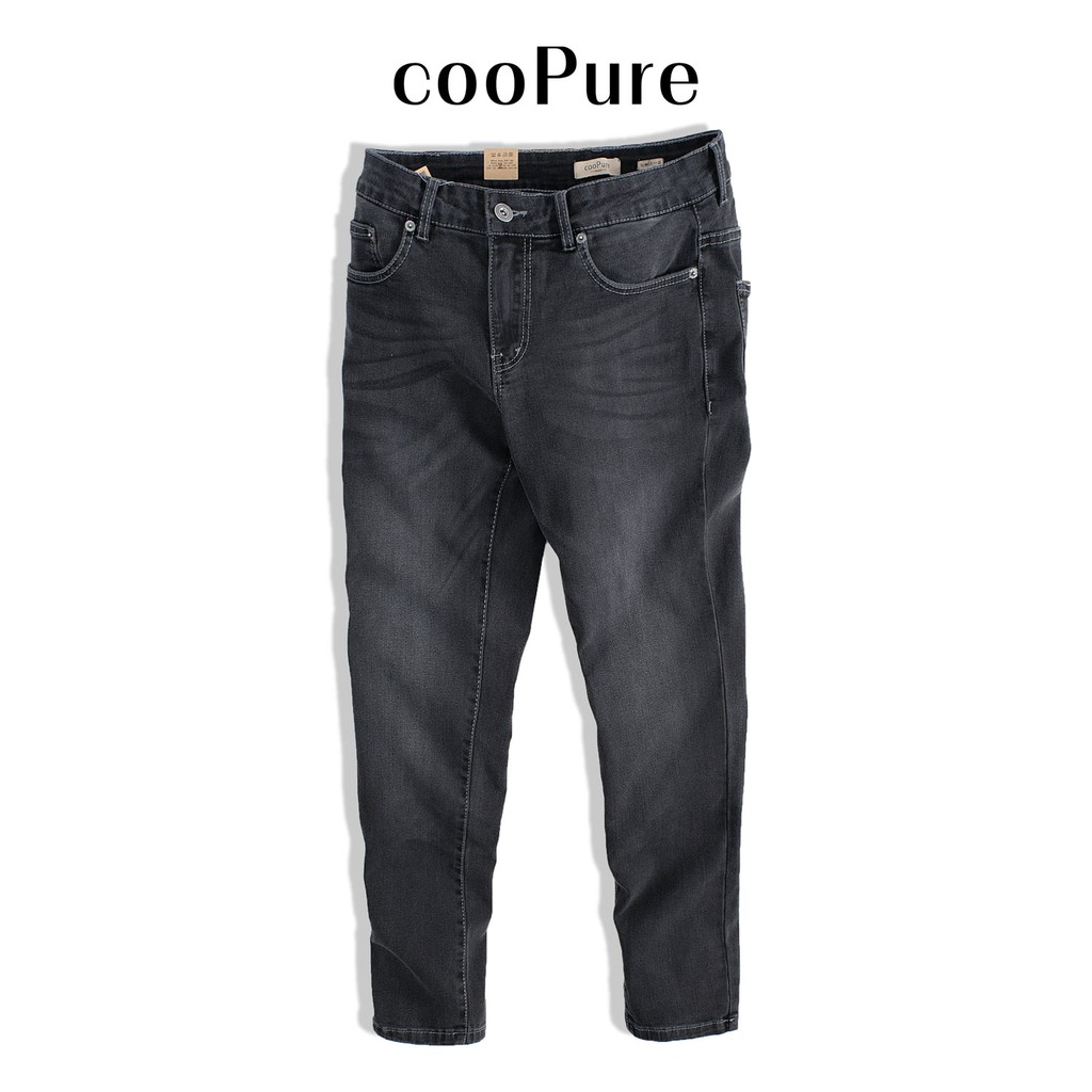 Quần jeans nam cooPure chất jeans extra spandex màu đen khói, thiết kế khỏe khoắn NO.1203 (5 màu)