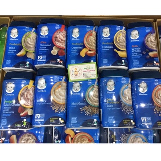 Bột ăn dặm Gerber cho bé từ 6 tháng của Mỹ (nhiều vị)