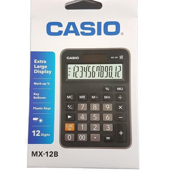 Máy Tính Cầm Tay Casio Mx 12b 12 Số - 2 Power - Kalctor Hiển Thị Màn Hình Lớn