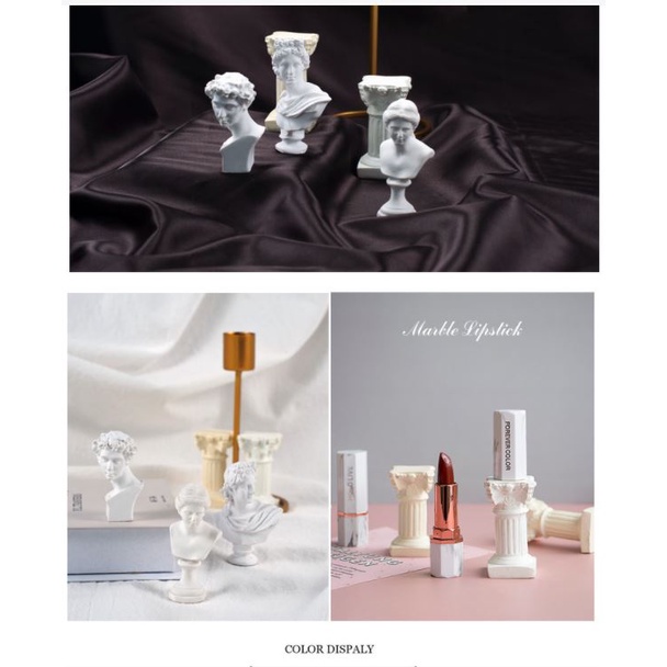 Trụ La Mã, tượng David, đầu tượng thần Hy Lạp size mini làm phụ kiện chụp ảnh nail, decor, chất liệu nhựa thạch cao