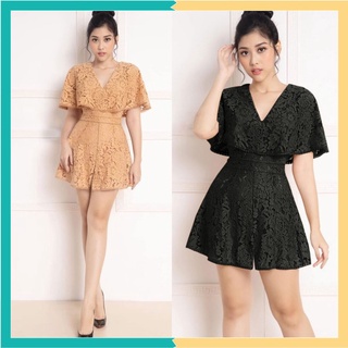 Jumpsuit Ngắn 💝FREESHIP💝 Jum ren cổ tim tay ngắn siêu xinh J1065
