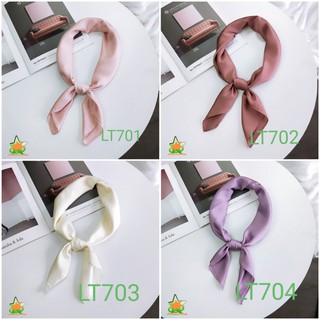 Khăn turban lụa, khăn lụa vuông trơn 70cm