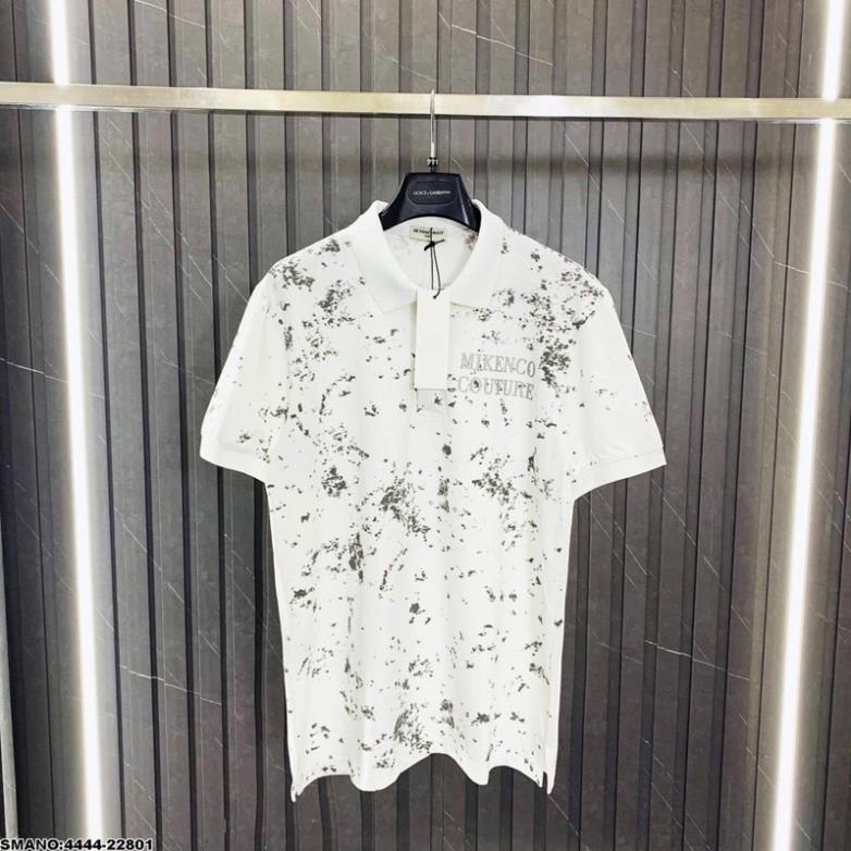 Áo Polo Nam MKC Loang Trắng Đen Siêu Chất - Áo Polo MKC Chữ Ngực Cực Đẹp Cho Nam