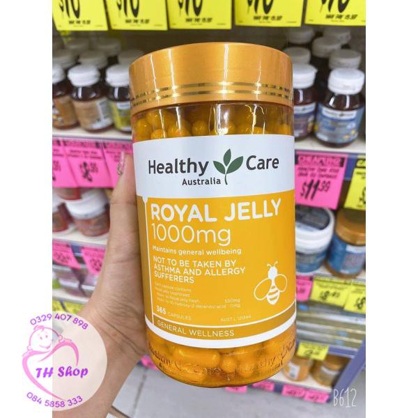 [Mẫu Mới] Sữa Ong Chúa Healthy Care Royal Jelly Úc 1000mg Lọ 365v