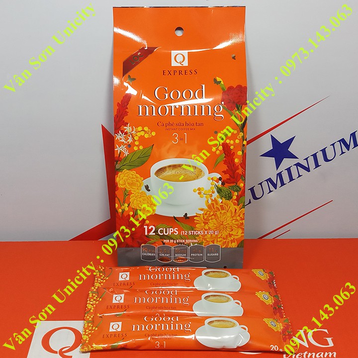 Cà phê sữa Good morning thùng 12 gói