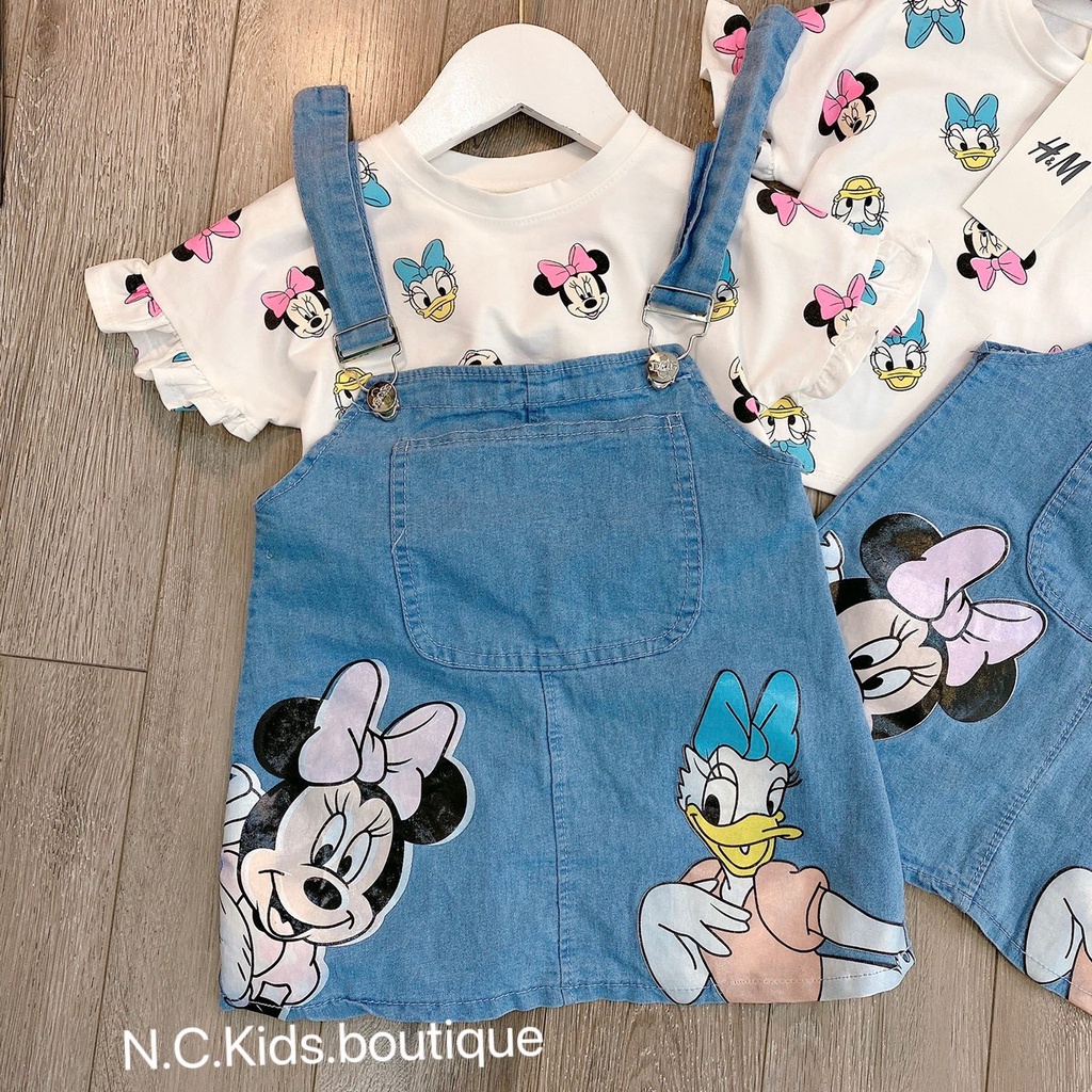 Set yếm váy mickey donal hàng đẹp bé gái