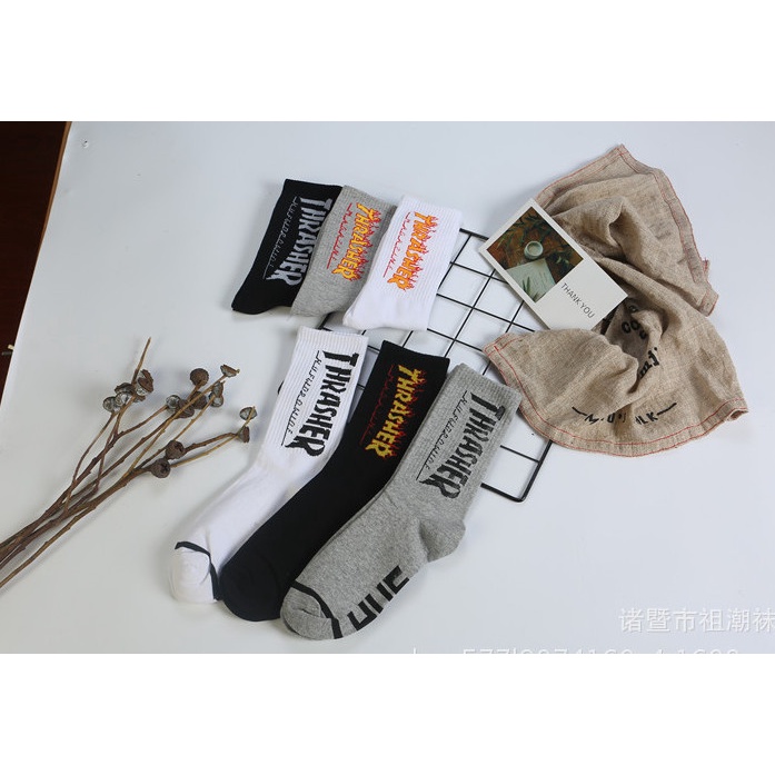 Vớ THRASHER cao cổ Nam Nữ phong cách thể thao, trẻ trung, năng động.