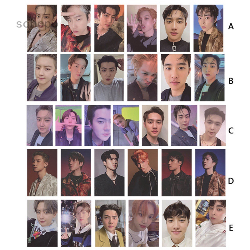 Bộ 6 / 7 tấm ảnh thẻ có chữ ký của nhóm nhạc EXO DON'T FIGHT THE FEELING