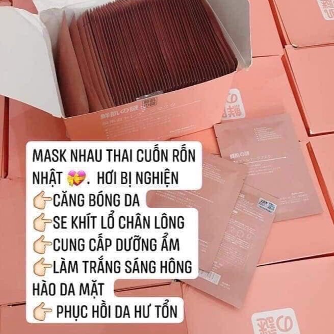 Mặt Nạ Nhau Thai Cuống Rốn Tế Bào Gốc Nhật Bản, Dưỡng Ẩm, Sáng Da, Se Khít Lỗ Chân Lông - Hộp/50miếng