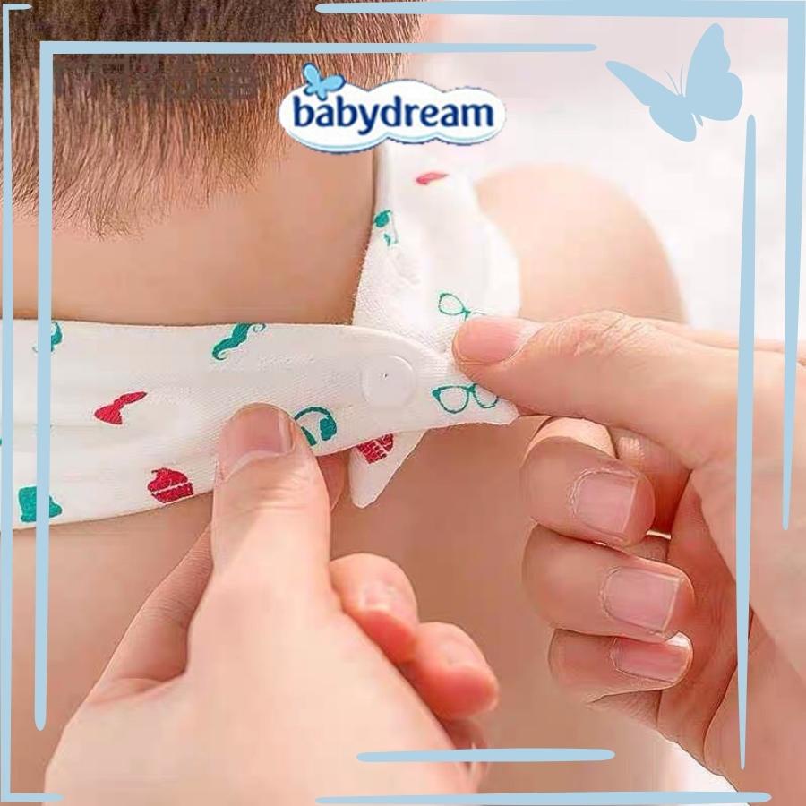 Khăn yếm tam giác cotton có cúc bấm cho bé yêu hàng cao cấp